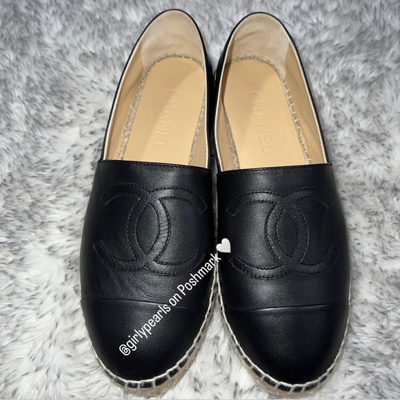 Chanel Espadrilles Lambskin Black NEW Size US 7 / Eu 37 - Picture 11 of 16